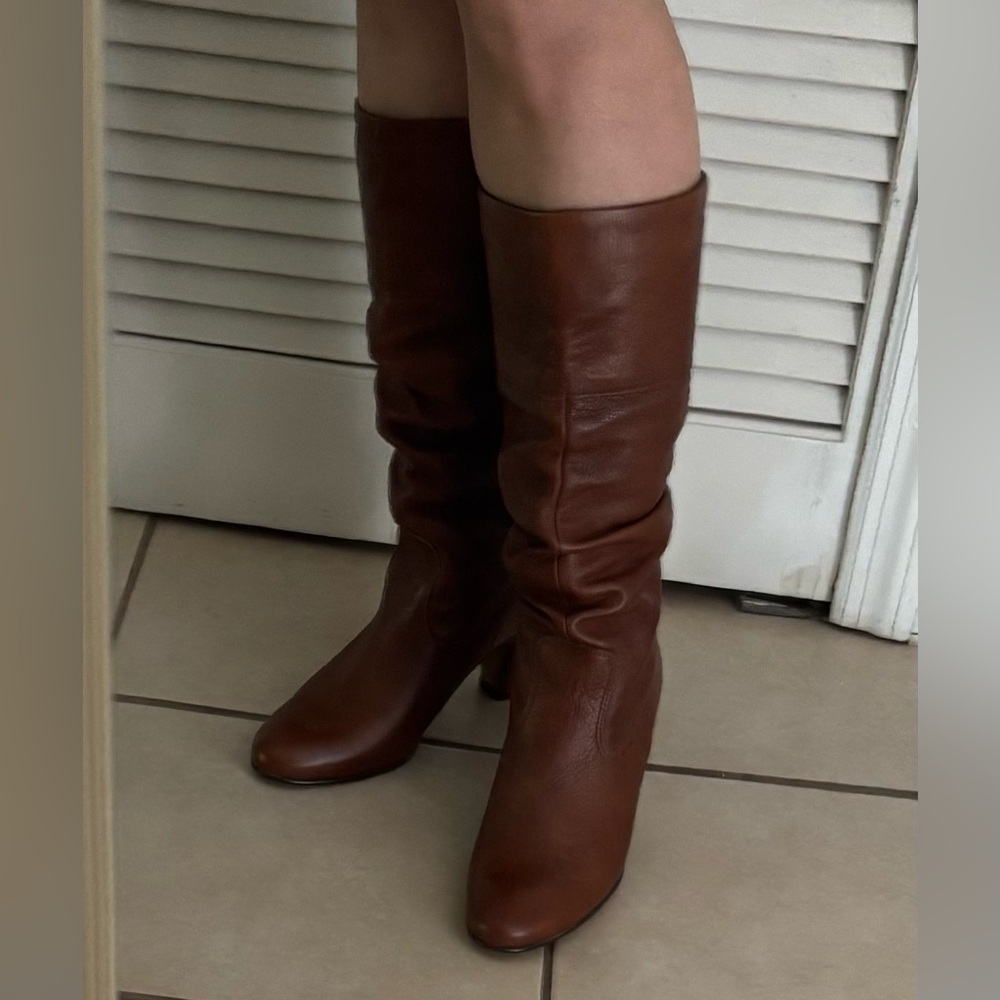 Aldo Chestnut Heeled Boots - Picture 3 of 6